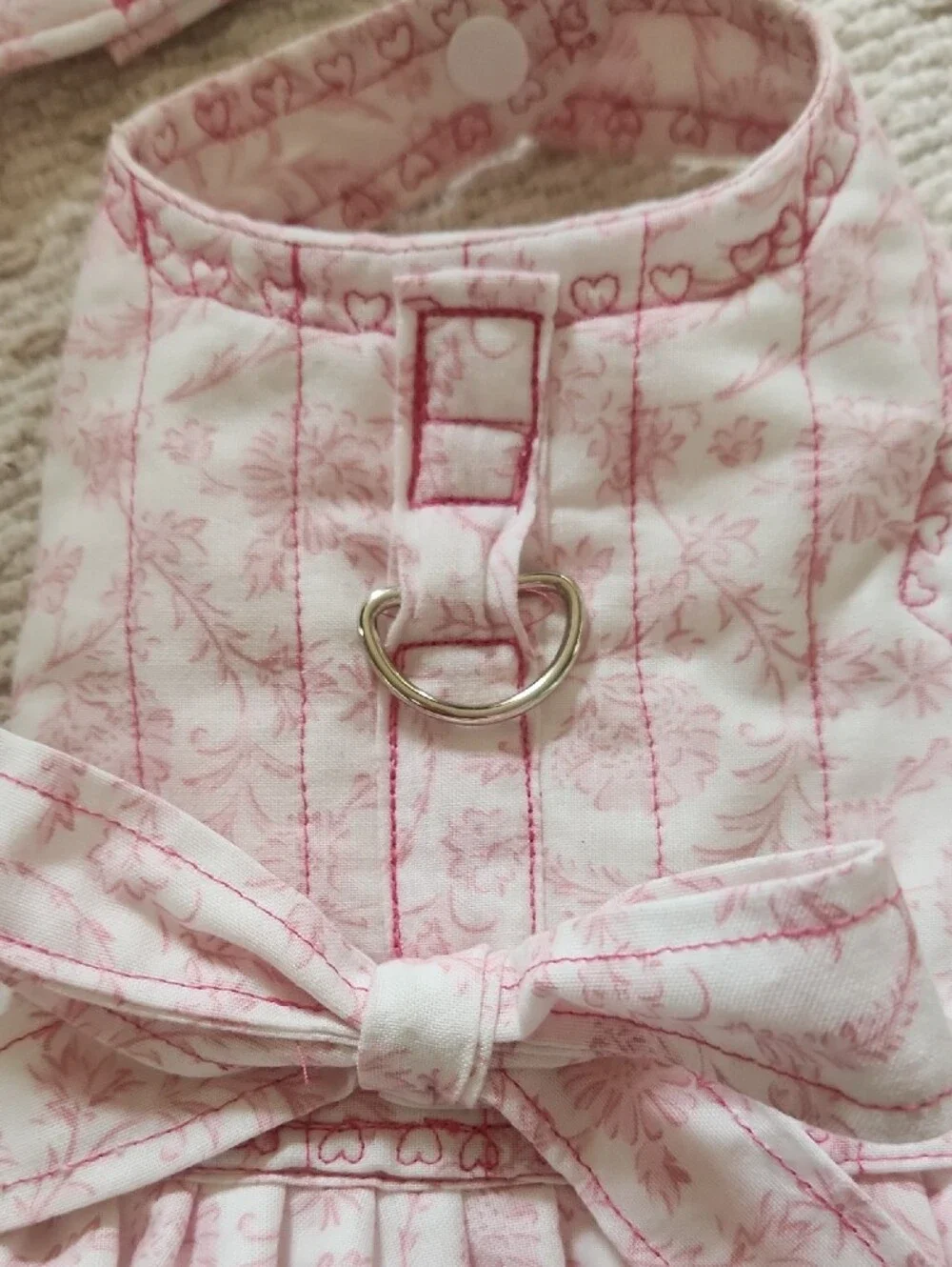 Pink Floral Dog Harness & Leash Set Xsmall